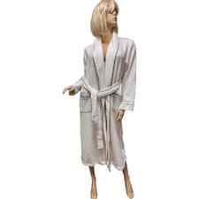 NWT$98 Spa Essentials by Sleep Sense Long White Wrap Robe X-LARGE Turkish Cotton