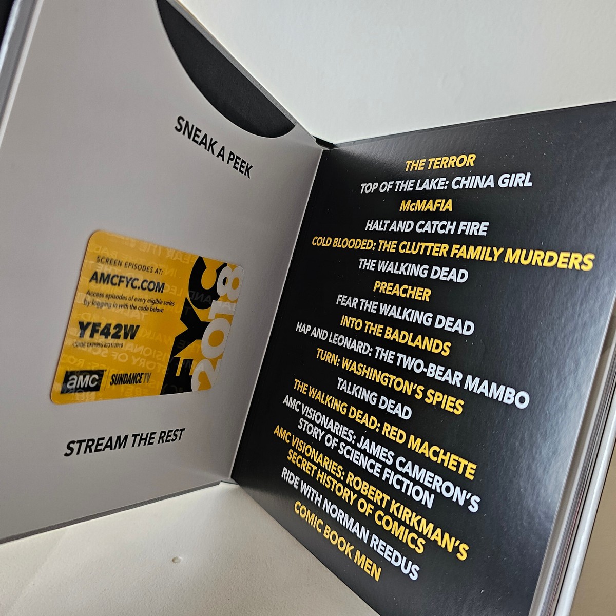 AMC SUNDANCE TV Show Emmy FYC Promo 2018 DVD BOOK WALKING DEAD