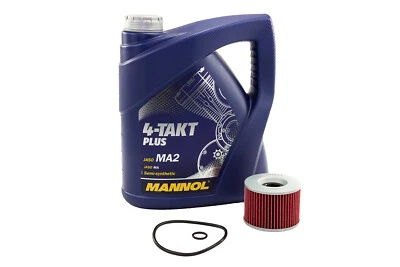 Aceite de Motor Filtro KN401 Kit SAE 10W-40 4 Litro para Kawasaki GPZ Yamaha FJ - Imagen 1 de 4
