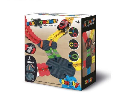SMOBY FLEXTREME MULTI-RENNBAHNSTRECKEN SET KREUZUNG UND WEICHE NEU OVP