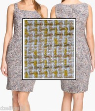 NWT $375 Tory Burch Tweed Sheath Dress Size 10