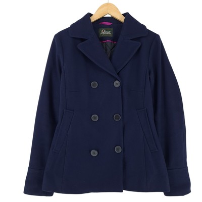 Peak Performance Kurzer Pea Coat Für Damen Aus Wolle In Blau Größe M