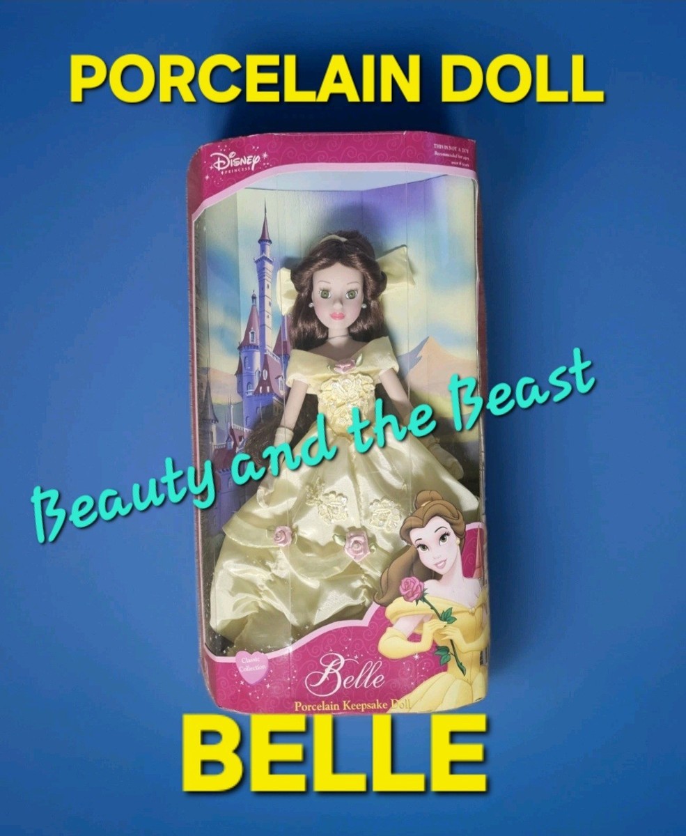 Disney Princess PRINCESS BELLE Brass 🔑 Key Keepsakes PORCELAIN
