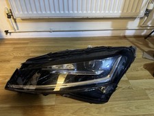 SKODA SUPERB MK3 2019 LED HEADLIGHT CRYSTAL LEFT PASSENGER 