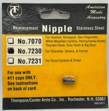 Thompson/Center REPLACEMENT Stainless Steel - NIPPLE 7230 Muzzle Loader New 