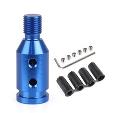 Universal Gear Shift Knob Adapter 12x1.25,Aluminum Alloy Shifter M12x1.25(Blue)