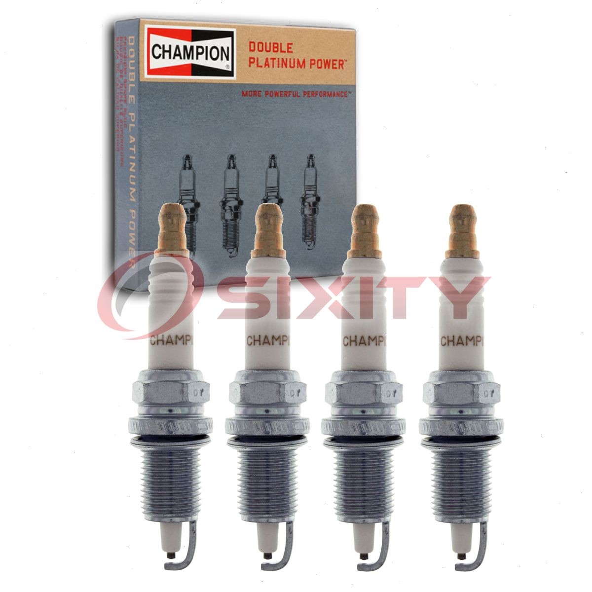 4 pc Champion Double Platinum 7953 Spark Plugs for QC12PEPB 4757 Ignition ps