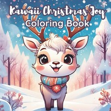 Kawaii Christmas Joy Coloring Book: A Cute Ho...