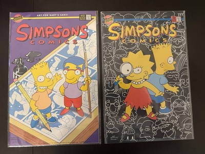 #ad Simpsons Comics Lot of 2 comics Issue #3 1994 Issue #13 1995 Bongo Comics New $13.97