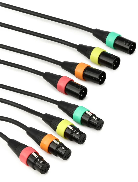 Zoom XLR-4CCP Color-coded Microphone Cables - 8-foot 4-pack 9690₽