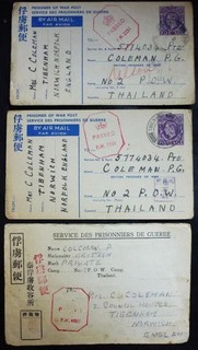 Japanese P.O.W. Burma railway Norfolk man P.Coleman see details