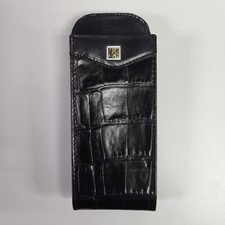 Brighton Dual Glasses Case Black Crocodile Pattern