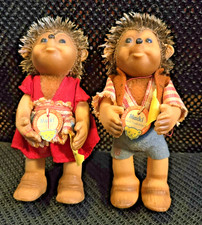 Vintage Steiff Macki and Mucki Hedgehog Dolls Made in Germany 5"