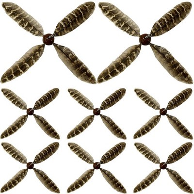 Relaxgiant 8 Pcs Cat Feather Propeller Toys Refills Replacement mainly brown