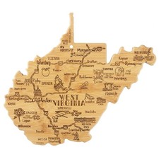 West Virginia Shaped Cutting Board – Bamboo Charcuterie and Serving Board wit...