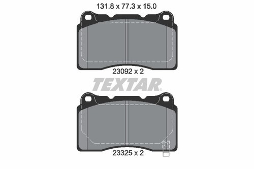 BREMSBELAGSATZ SCHEIBENBREMSE 2309204 FÜR MITSUBISHI LANCER/VII/VIII SUBARU - Bild 2 von 8