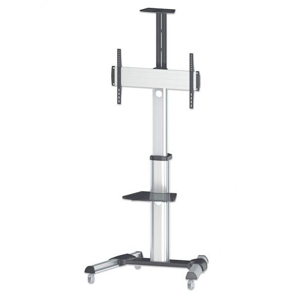Manhattan 461245 Supporti a parete per TV 177,8 cm [70] Pavimento Nero, Argento