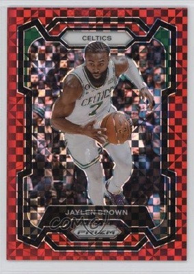 2023-24 Panini Prizm Red Power Prizm 70/75 Jaylen Brown #31 v9t