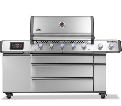 Napoleon Prestige PRO 665 Elite 5Burner LP Grill, w/ Smoker Box, PRO665VXRSIBPSS