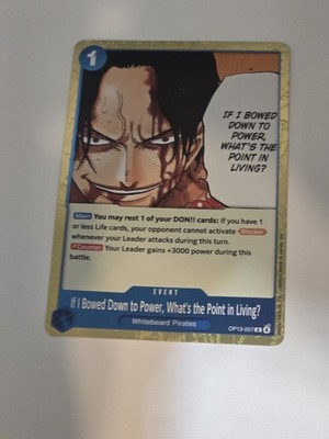 If I Bowed Down To Power OP13-057 OP-13 Carrying On His Will One Piece Card