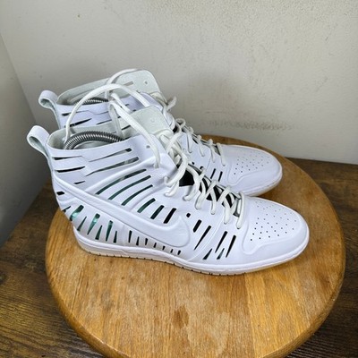 Nike Dunk Sky Hi Joli White Leather Hidden Wedge 644411-100 Womens 11
