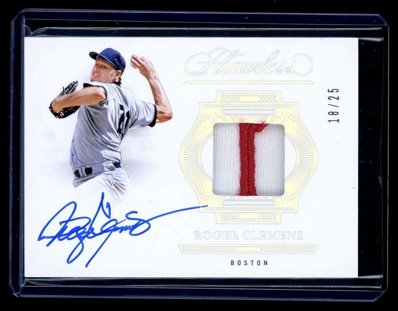 2025 Panini Flawless Roger Clemens Game Used Prime Patch On Card Auto Holo /25