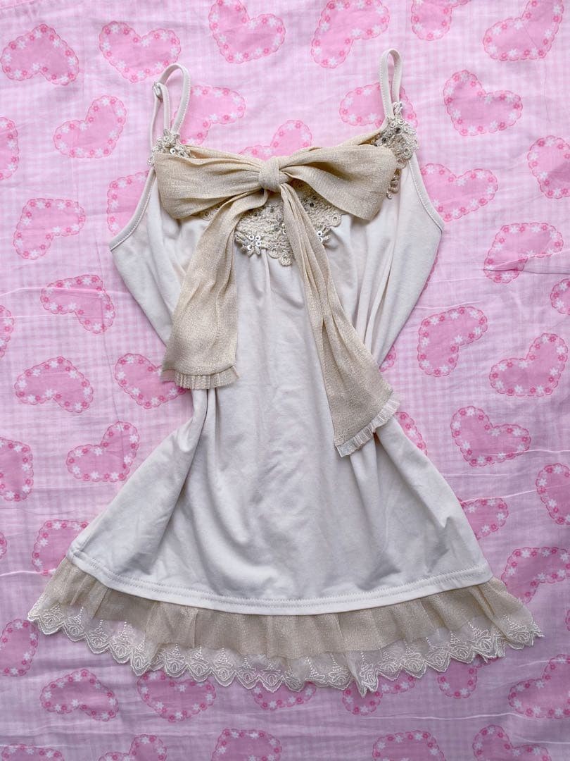 美品❣️axes femme BIGリボンy2k coquette 00s Axes Femme Big Ribbon Y2K Coquette Camisole Top Used Japan | eBay