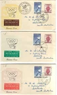 Australia 1956 Olympic first day covers x 5