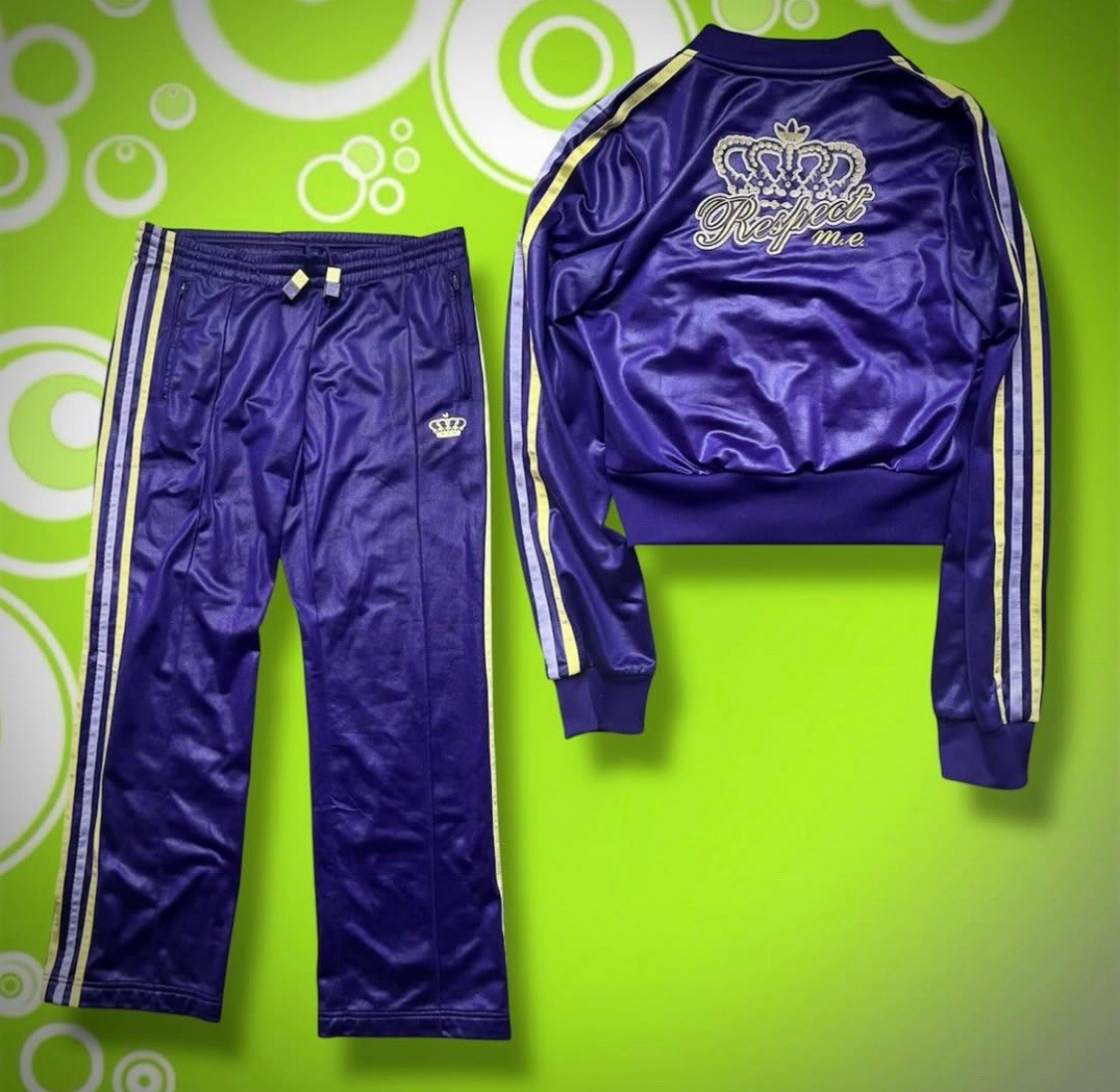 Adidas X Missy Elliot Womens Tracksuit Set Black Respect Me