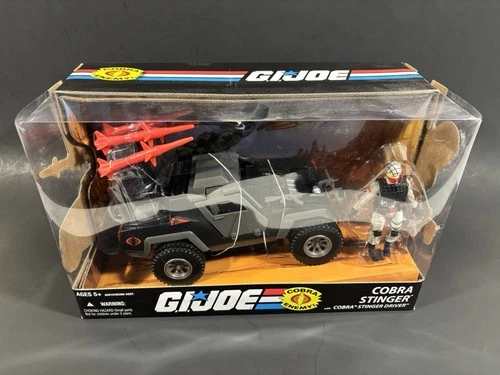 2008 GI JOE 25TH ANNIVERSARY COBRA STINGER WITH DRIVER 3 3/4” FIGURE VEHICLE SET