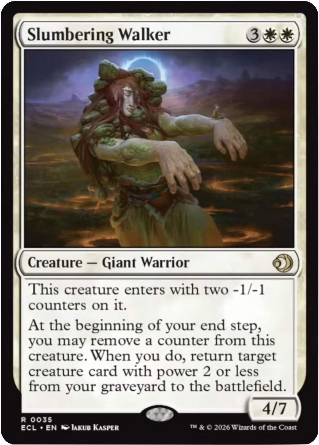 Magic Lorwyn Eclipsed Slumbering Walker [ECL - 35]