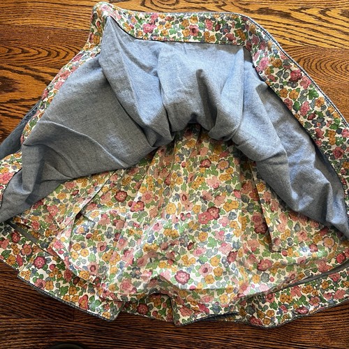 Mini Boden | New | Blue Denim | Kids Skirt | Floral | Pockets | 8-9y - Picture 5 of 7
