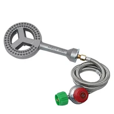 Cast Iron Propane Burner Head 60000 BTU with Brass Fitting Orifice SH12RH - D