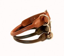 SIE Rolled Leather Dog Collars 24'', Brown 24''