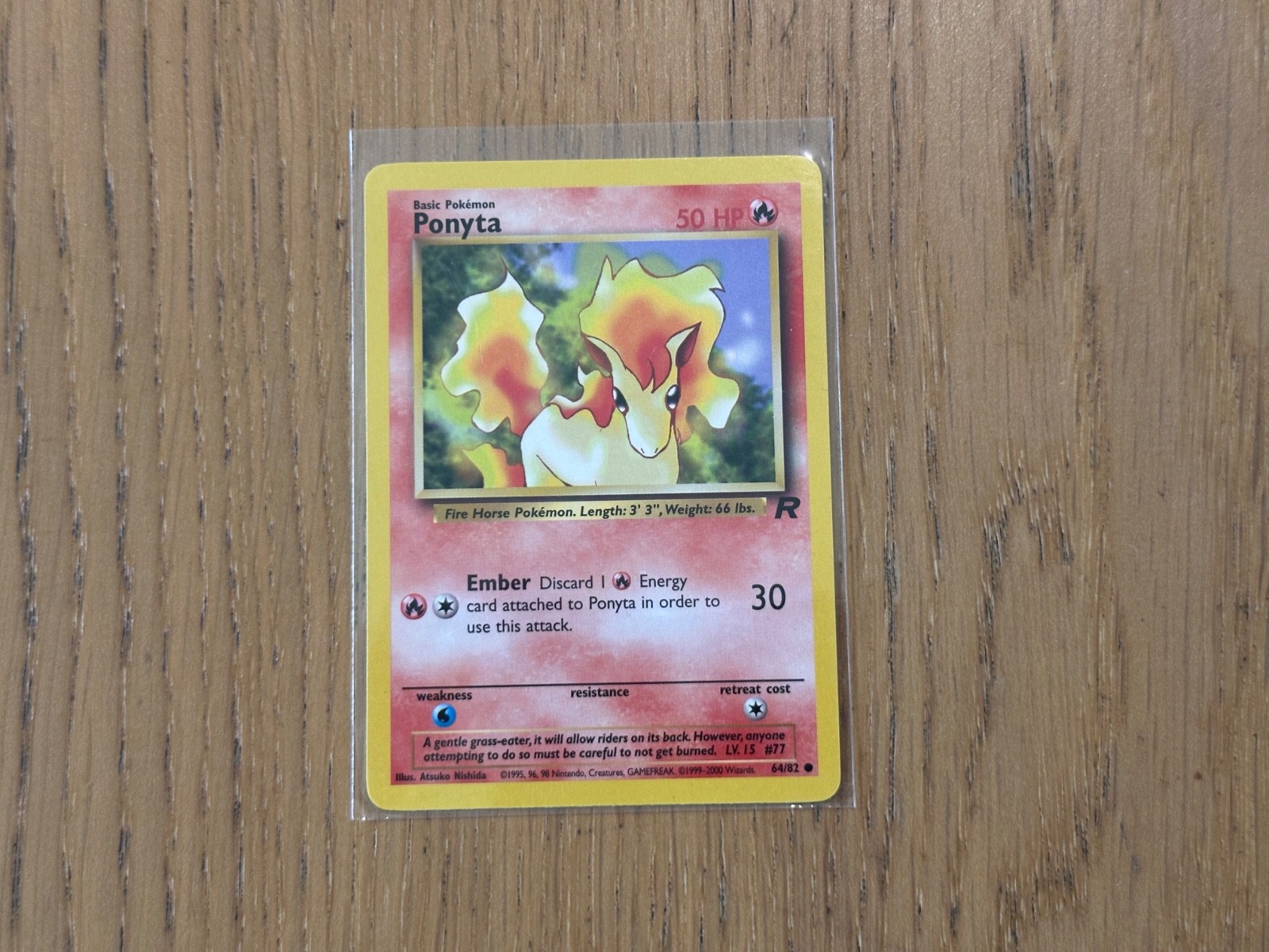 Ponyta 64/82 Team Rocket Vintage 2000 Pokemon Card -NM