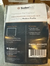 Timbertech Impression (Modern) Rail Collar Kit-Straight (Dark Bronze)