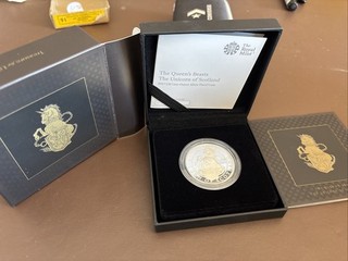 QUEENS BEASTS UNICORN OF SCOTLAND 2017 UK 1OZ SILVER PROOF £2 COIN ROYAL MINT