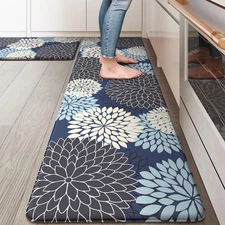 Anti Fatigue Kitchen Mats,Non Slip Farmhouse Kitchen Rugs Sets 2 Piece,Waterp...