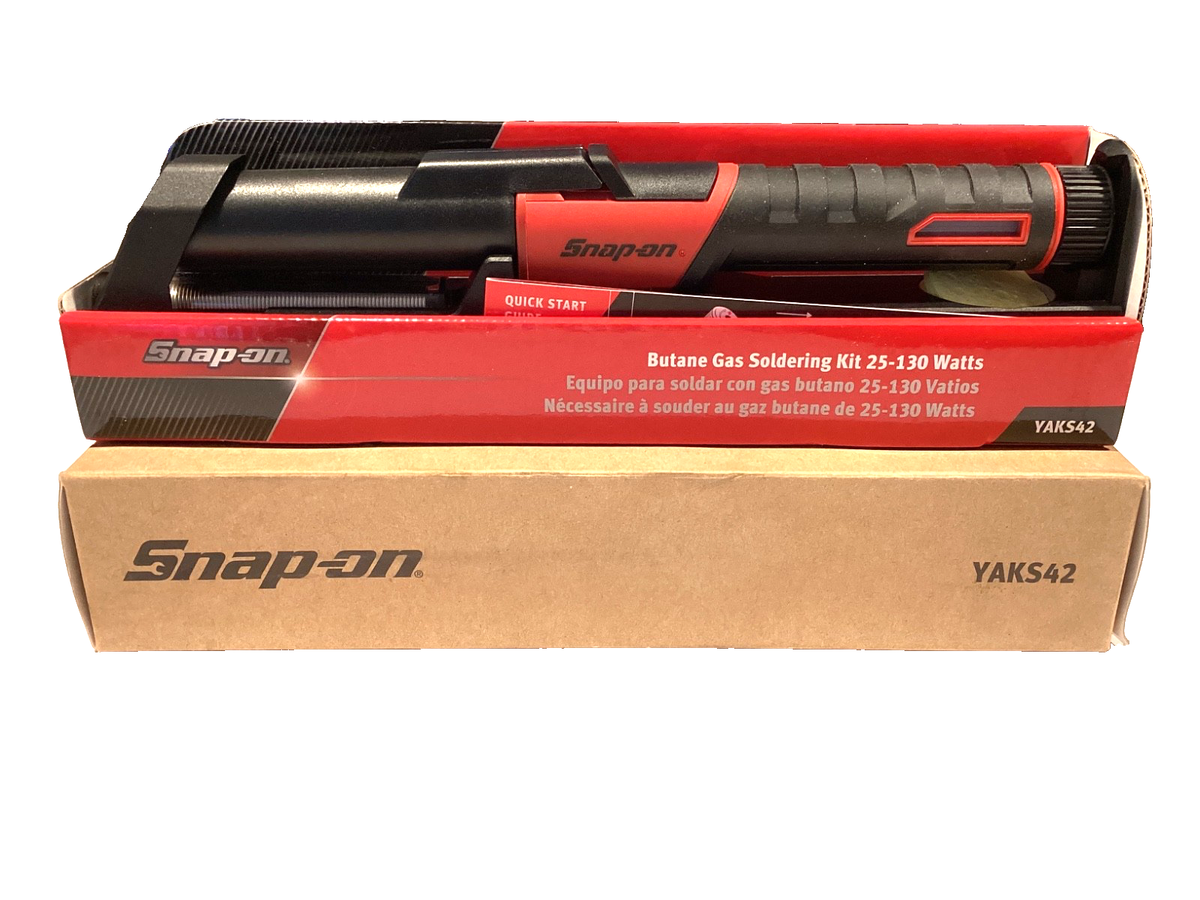 Snap on YAKS42 RED Butane Gas Soldering Iron & Plastic Weld Kit 25