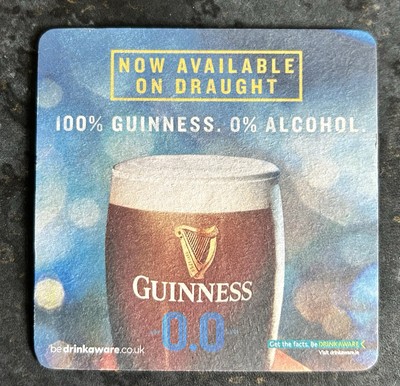 Guinness Zero 100 Nagelneue Werbe Bierdeckel Guinness Man Cave Stout