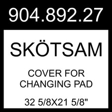 IKEA SK TSAM Cover For Changing Pad Gray 32 5/8x21 5/8" 904.892.27