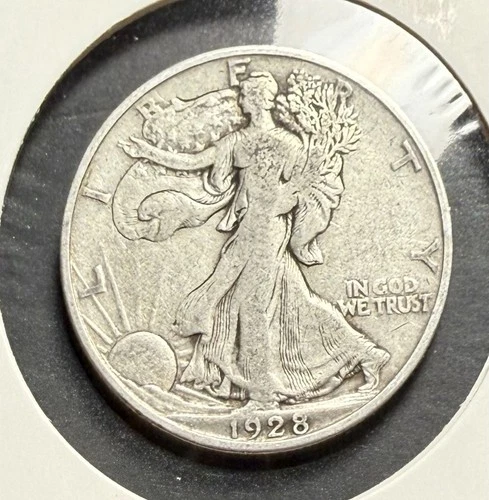 1928-S WALKING LIBERTY HALF DOLLAR - F