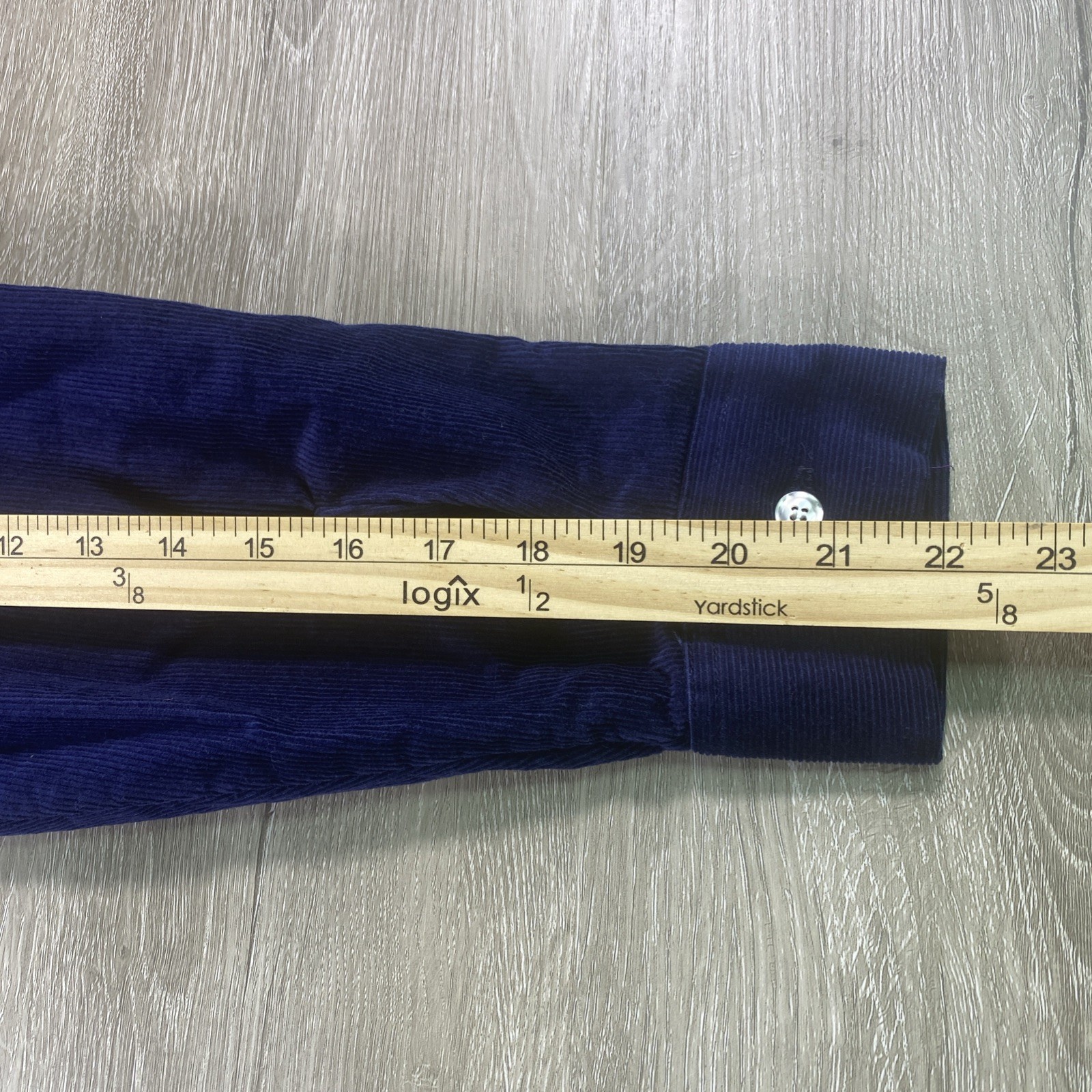 Universal Thread Button Up Down Long Sleeve Blue … - image 9