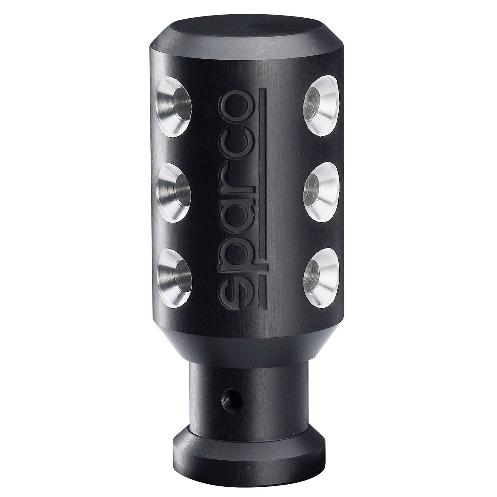 Sparco Piuma Universal Car Gear Knob Black Alloy - Standard Reverse