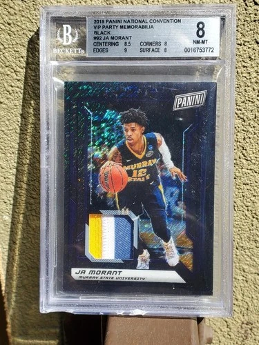 2019 Panini The National Ja Morant VIP Player Worn Patch Rookie Black 1/10
