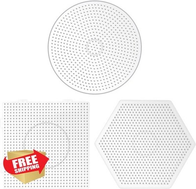 HandW 5mm Fuse Beads Boards Hex Sq Round