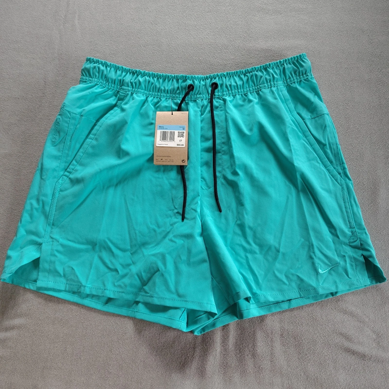 Nike Mens Large Unlimited Dri-FIT 5" Unlined Versatile Shorts Teal MSRP $60