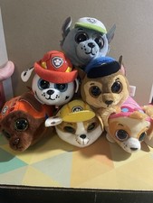 Paw Patrol Teeny Tys Plush Set of 6 - Chase, Skye, Rubble, Zuma, Rocky, Marshall