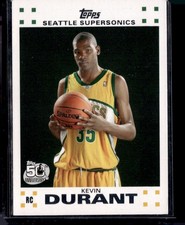 2007-08 Kevin Durant Topps White Base Rookie Card #2 RC. rookie card picture