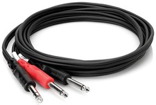 HOSA - STP-203 - Insert Cable - 1/4 in TRS to Dual 1/4 in TS - 3 m